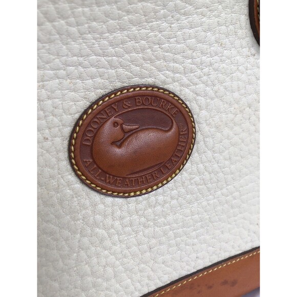 Dooney & Bourke Classic AWL Cream Tan Leather Tote Bag Purse - Picture 8 of 14